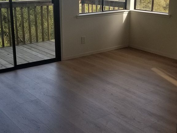 Bedroom with private deck and nice views.