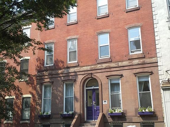 Facade of double wide townhouse