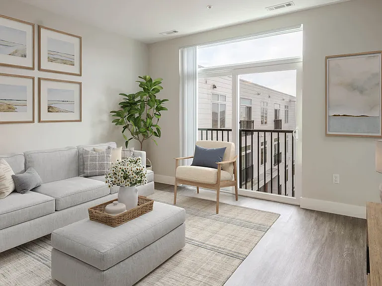 Living Room with Juliet Balcony and Hard Surface Flooring