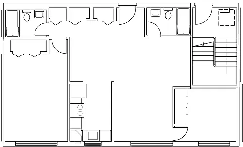 Floor plan Renovated 2 Bedroom 2 Bath 16 Tier