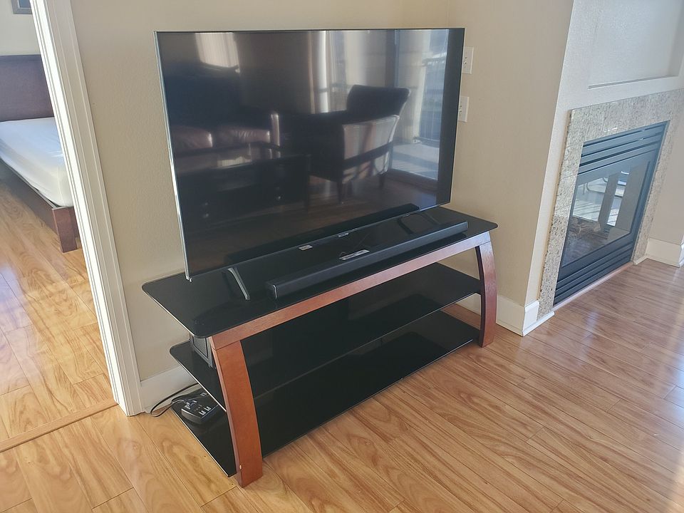 55 inch TV with soundbar and subwoofer included