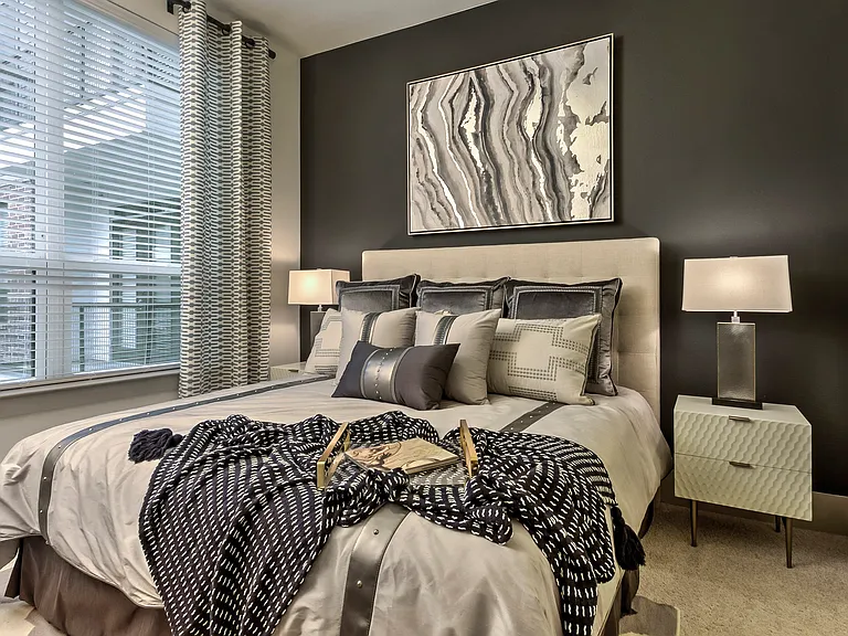 Spacious bedrooms accommodate any bed size.