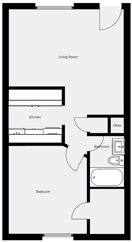 Floor plan 1 Bed Standard