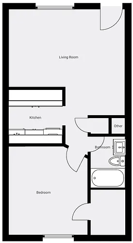 Floor plan 1 Bed Standard