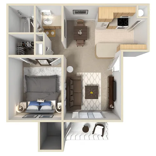 Floor plan One Bedroom