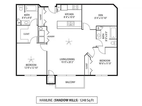 Floor plan Hamline 2 Den
