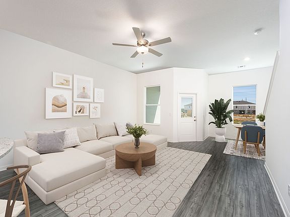 This family room is the perfect space to host family and friends