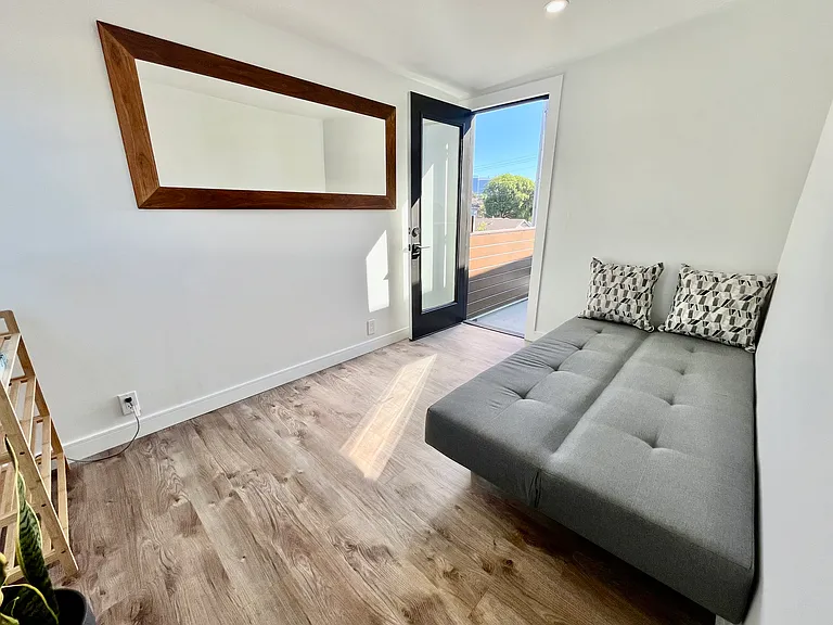 Couch in extra rooms opens up to become full-size bed. Extra linens provided.