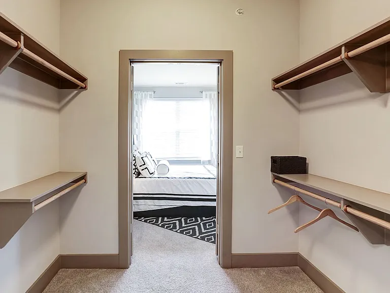 Extravagant Walk-in Closets with Custom Wood Shelving