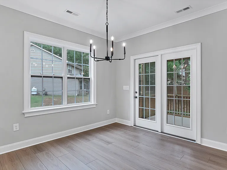 dining area and patio
