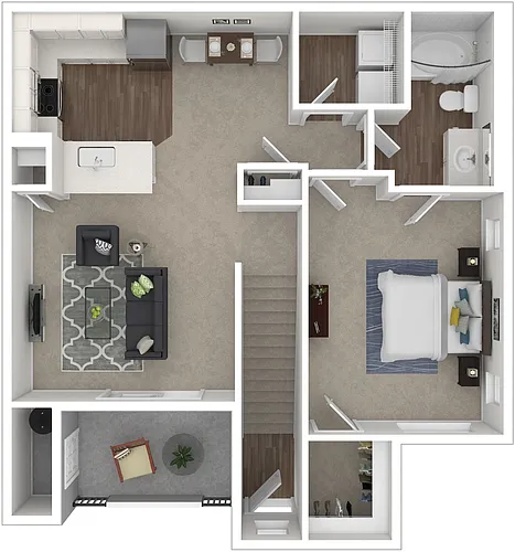 Floor plan 1X1B