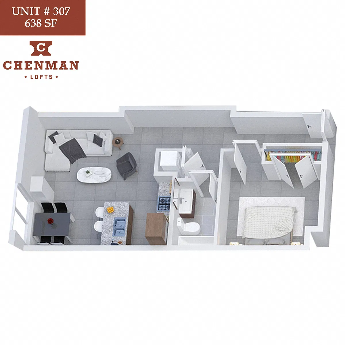 Floor plan Chenman Lofts 307