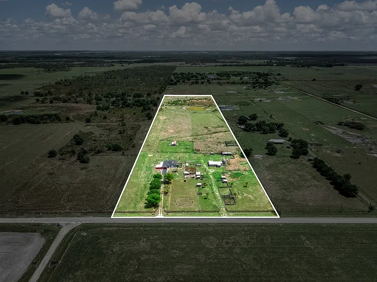 Aerial view of the full lot