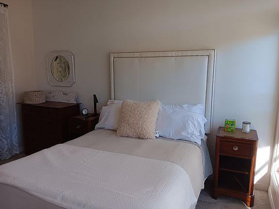 Plentiful storage available in the two night stands and chest of drawers.