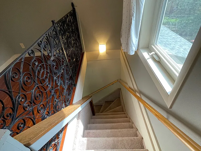 Going downstairs.