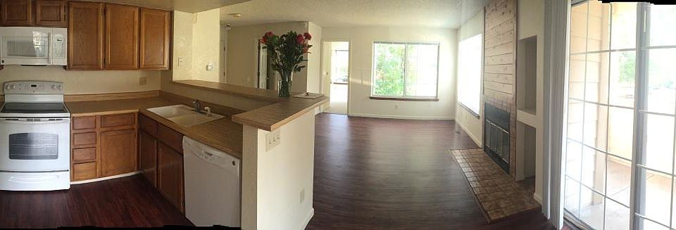 kitchen and living room