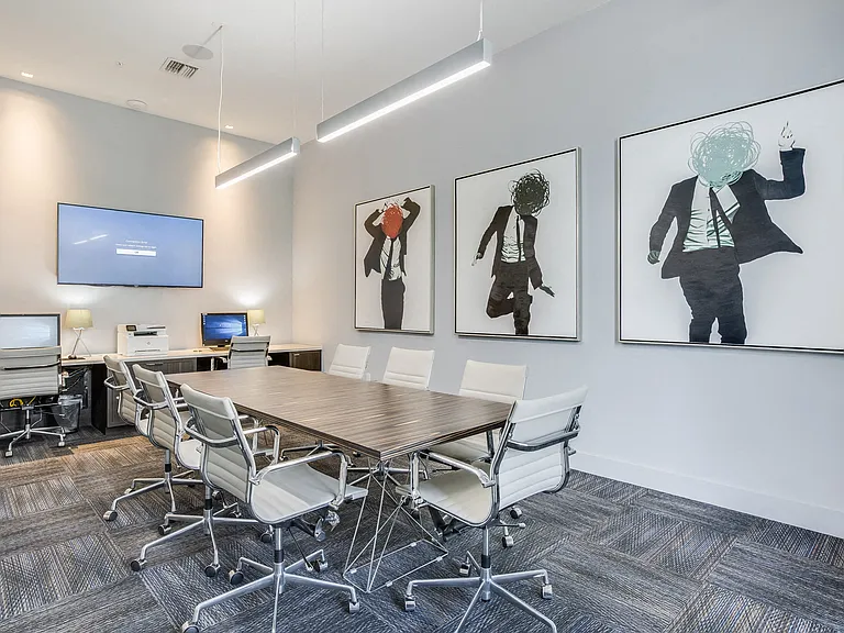 Business center and conference room