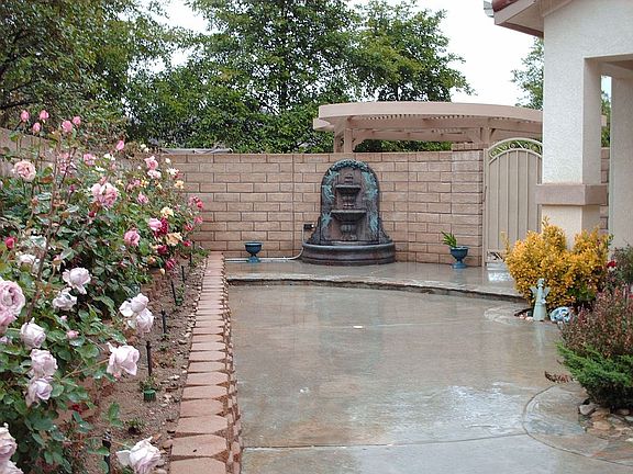 Courtyard at front door