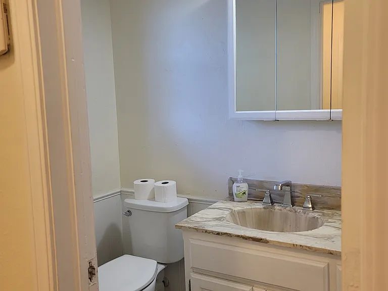 Downstairs half guest bath.