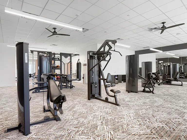 A full-service fitness center, no membership required. Garrett Uptown's expansive gym features cable machines, functional trainers, free weights, and more _ all steps from your front door.