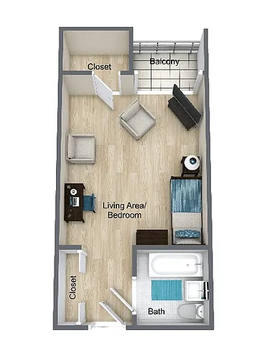 Floor plan Studio (Renovated)