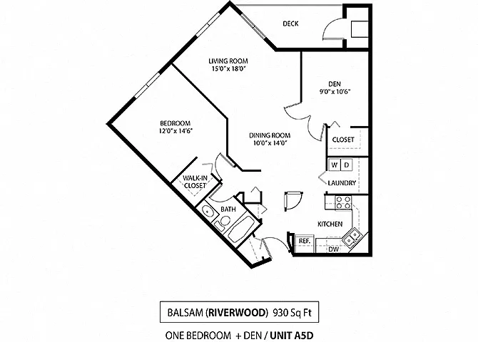 Floor plan Balsam 1 Den
