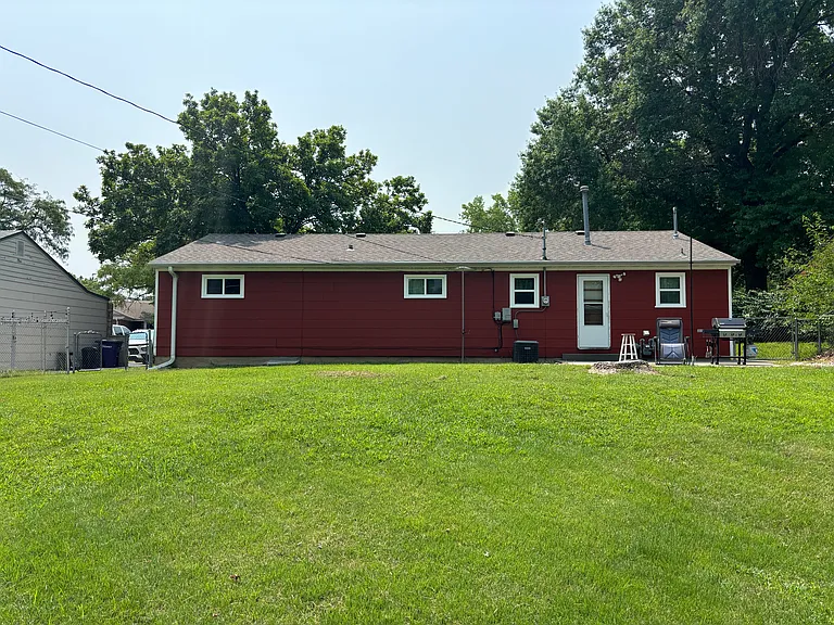Rear view of home.
