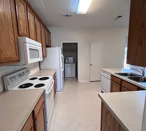 Kitchen from dining room view