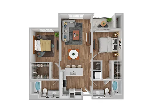 Floor plan B2B - Renovated