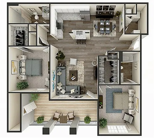 Floor plan 2B 2B