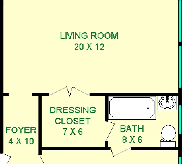 Basil One Bedroom Floorplan Basil One Bedroom Floorplan