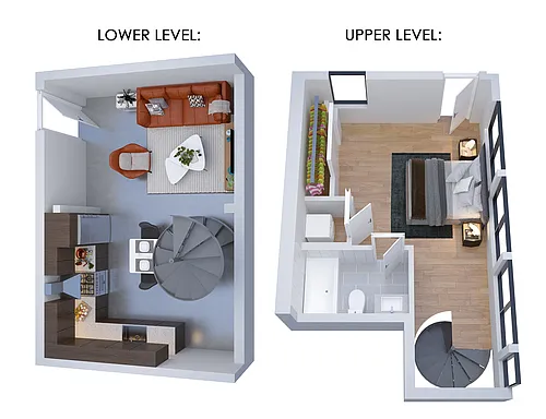Floor plan Peanut Factory Flats 317