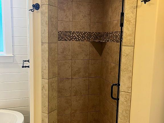 Tiled Shower in Master