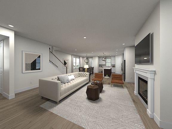 Spend family movie nights in the spacious living room.