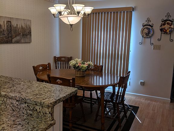 Dining area with west window