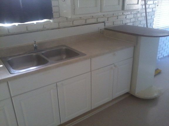 Kitchen cabinets and sink