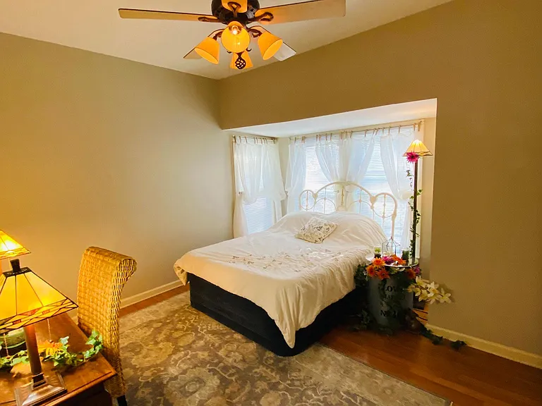 The Second bedroom is the largest of the bedrooms.