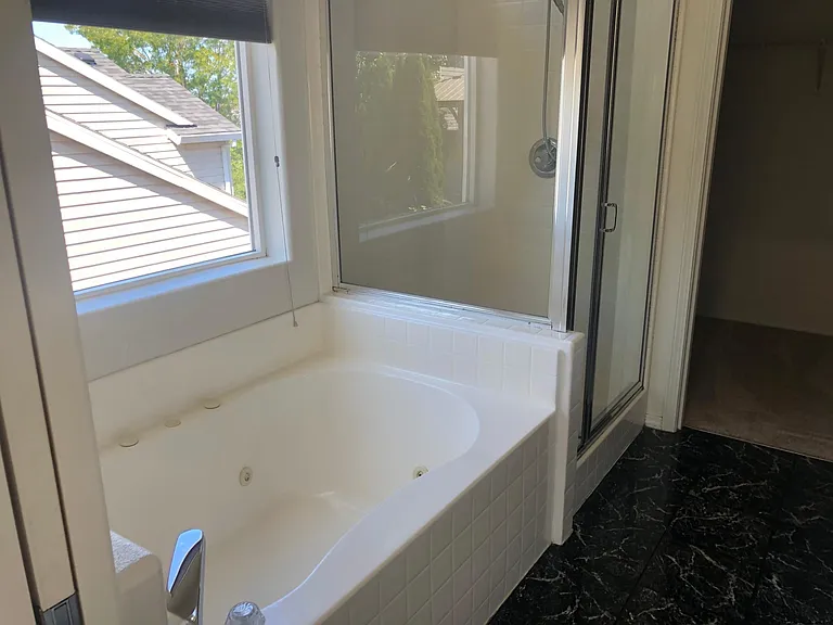 Jetted tub and shower