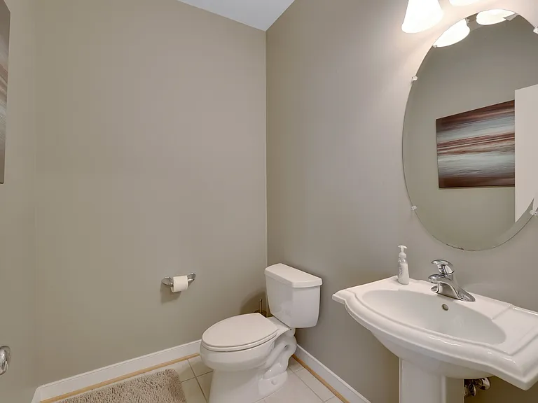Main level powder room