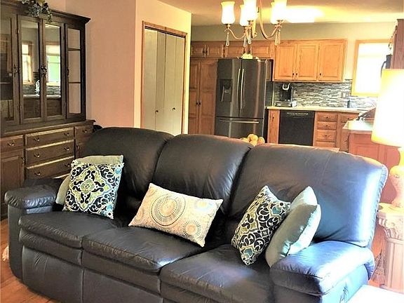 Looking from the family room into the kitchen.