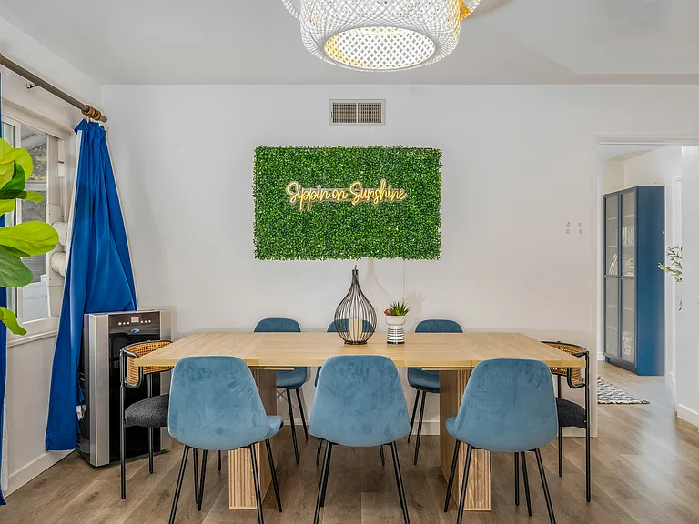Gather around this spacious dining table for family meals, game nights, or plan your next adventure.