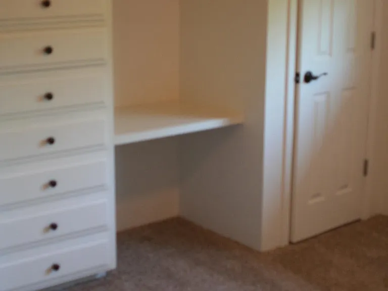 Built in dressers and desk space!