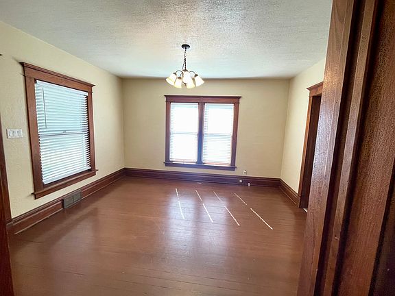 Lots of natural light in dining room.