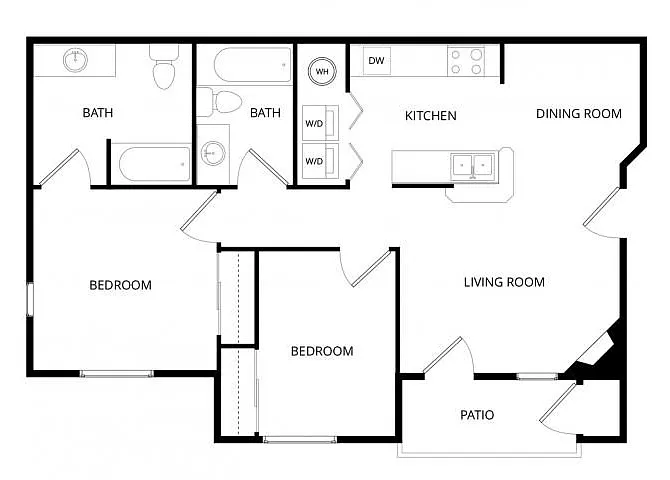 Floor plan Small 2 Bedroom