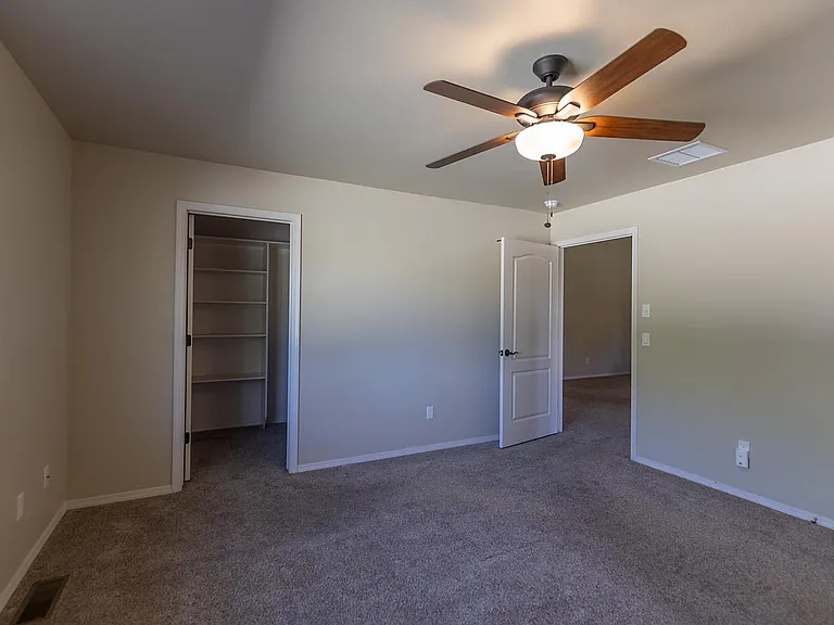 Master suite with walk-in closet