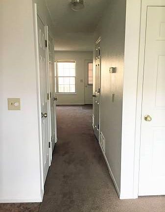 Hallway between kitchen and living room.
