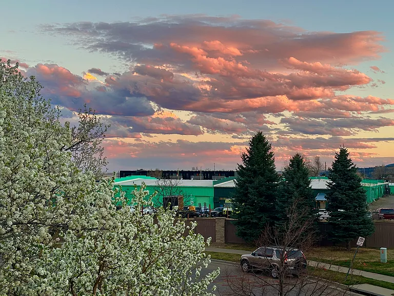 Dramatic sunset views over the Flatirons - unmatched privacy with no neighbors directly below.