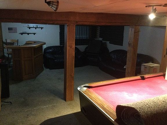 Entertaining in basement.