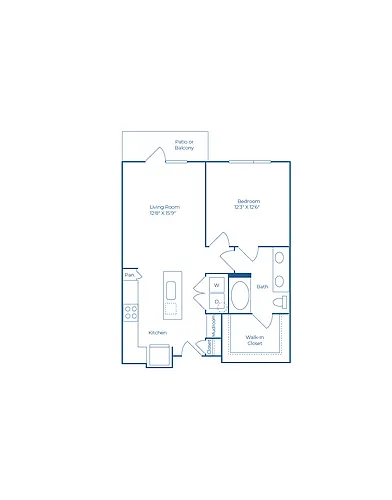Floor plan A3 | 1 Bed | 1 Bath