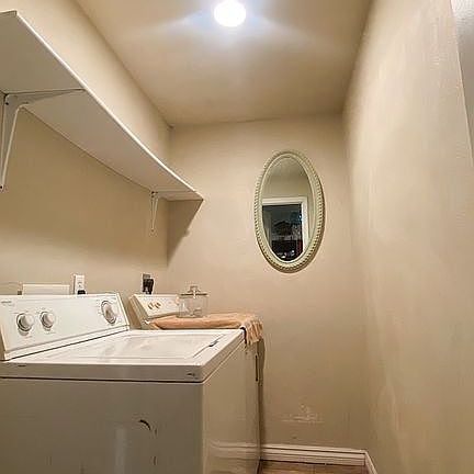Downstairs laundry room.